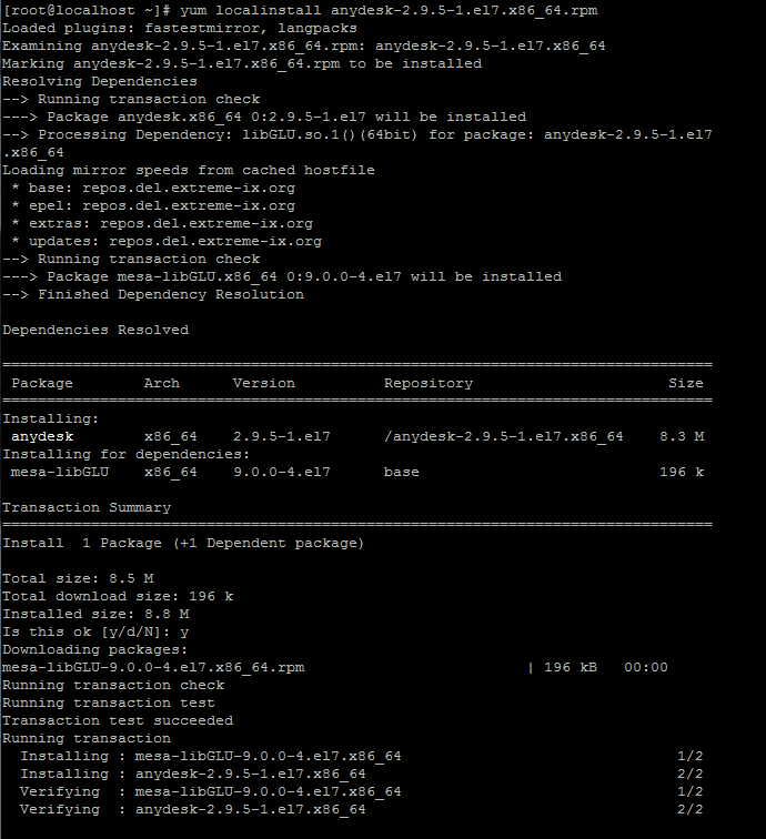 install anydesk on centos 7 step2