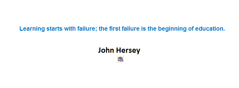 Learning starts with failure essay